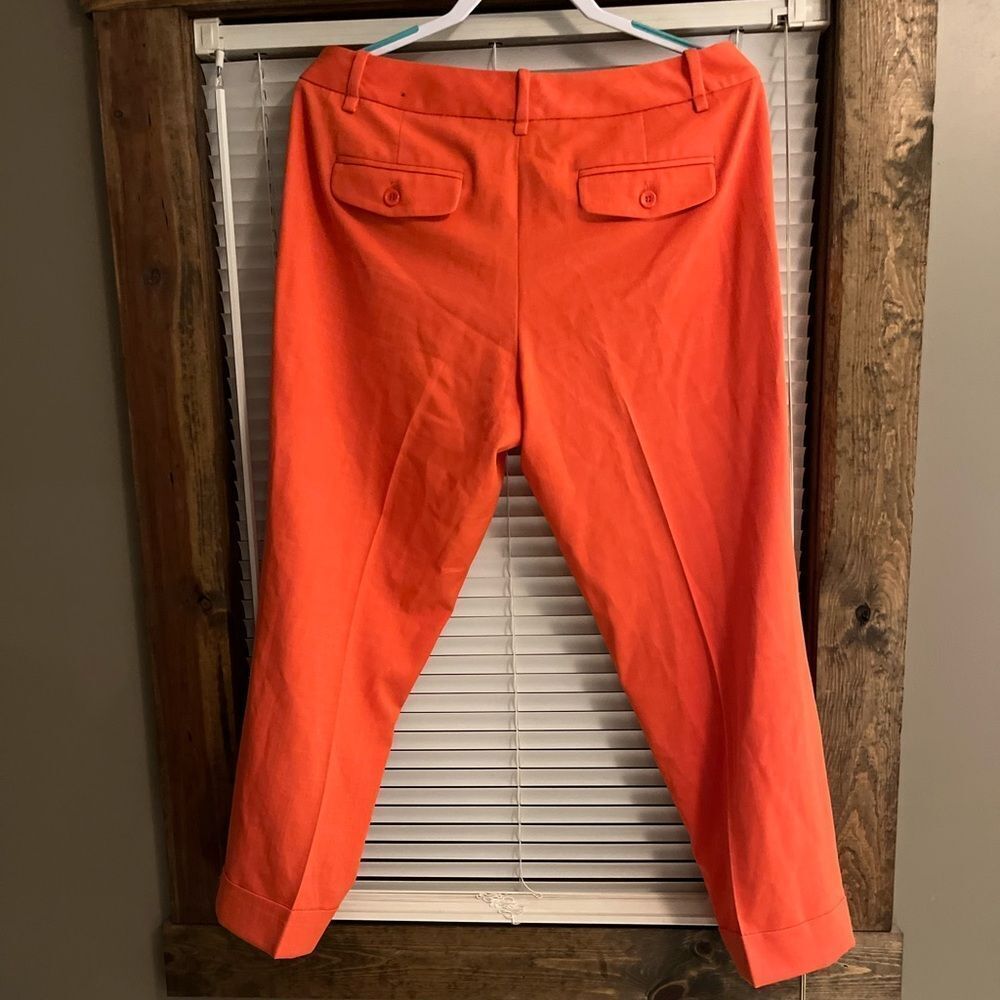 THE LIMITED PANTS WOMEN SIZE 12 ORANGE CUFFED